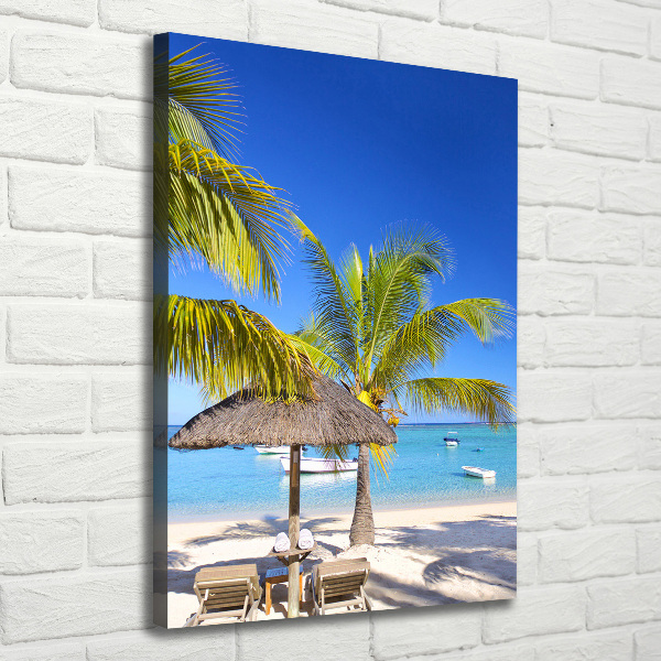 Quadro foto su tela verticale Spiaggia tropicale