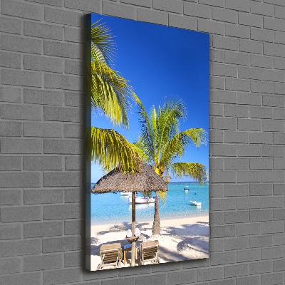 Quadro foto su tela verticale Spiaggia tropicale