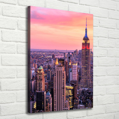 Stampa quadro su tela verticale New York Ovest