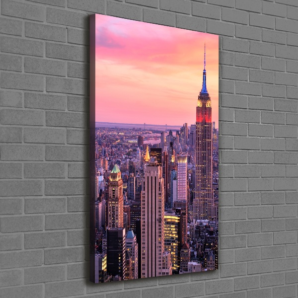 Stampa quadro su tela verticale New York Ovest