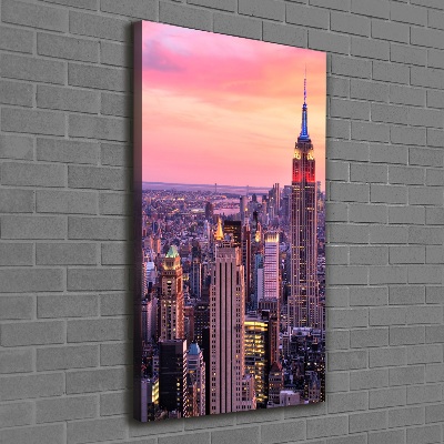 Stampa quadro su tela verticale New York Ovest