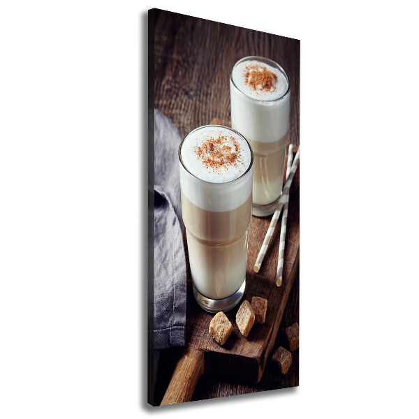 Quadro su tela canvas verticale Caffè latte