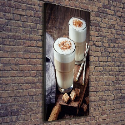 Quadro su tela canvas verticale Caffè latte