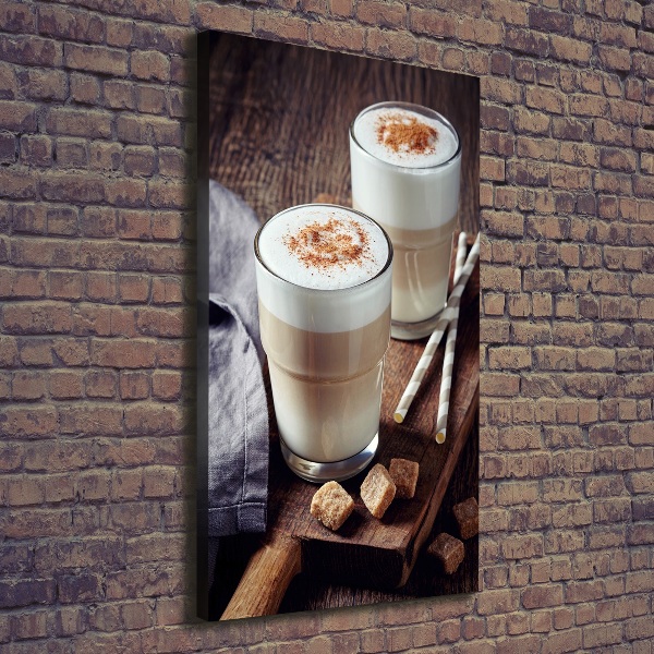 Quadro su tela canvas verticale Caffè latte