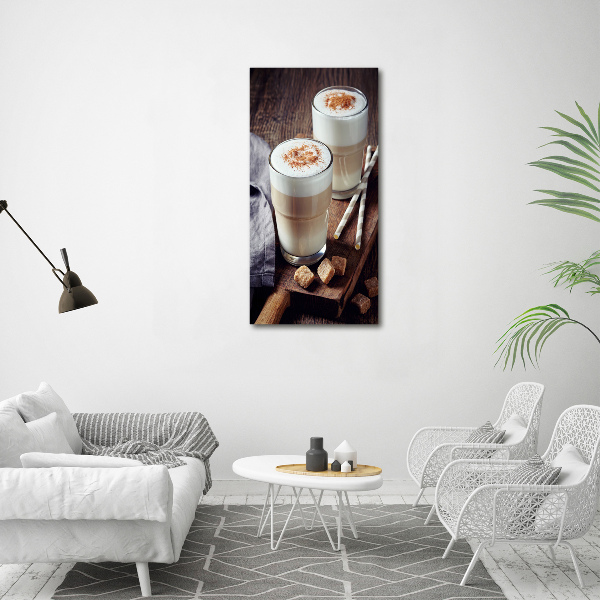 Quadro su tela canvas verticale Caffè latte
