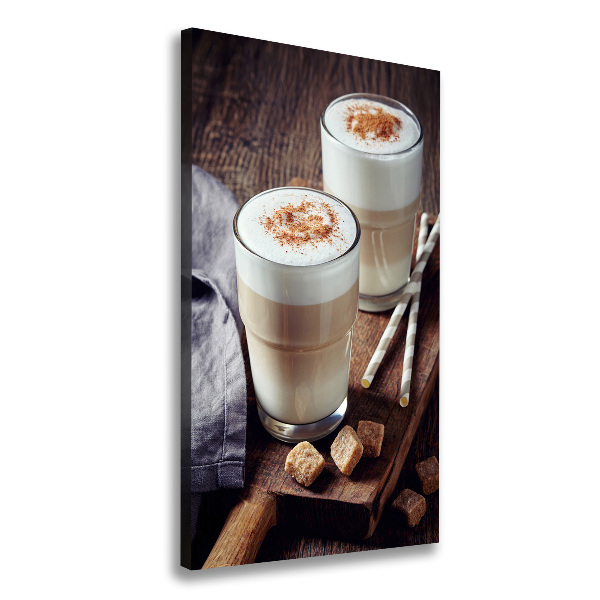 Quadro su tela canvas verticale Caffè latte