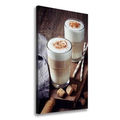 Quadro su tela canvas verticale Caffè latte