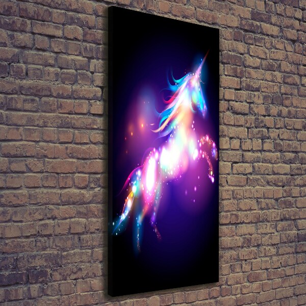 Quadro su tela canvas verticale Unicorno magico