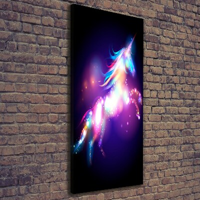 Quadro su tela canvas verticale Unicorno magico