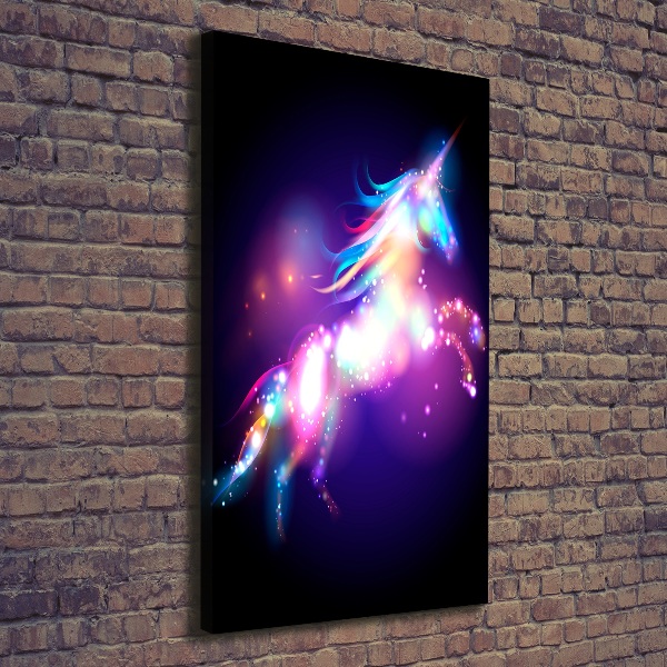 Quadro su tela canvas verticale Unicorno magico