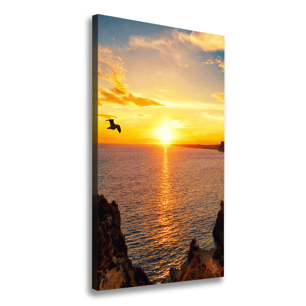 Quadro su tela canvas verticale Mare al tramonto