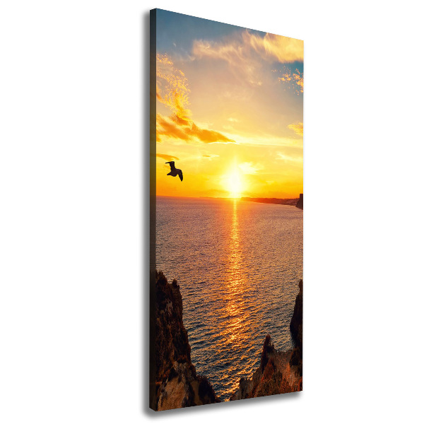 Quadro su tela canvas verticale Mare al tramonto