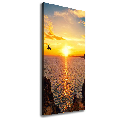 Quadro su tela canvas verticale Mare al tramonto