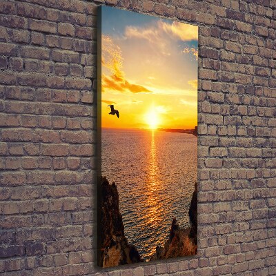 Quadro su tela canvas verticale Mare al tramonto