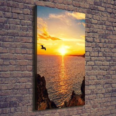 Quadro su tela canvas verticale Mare al tramonto
