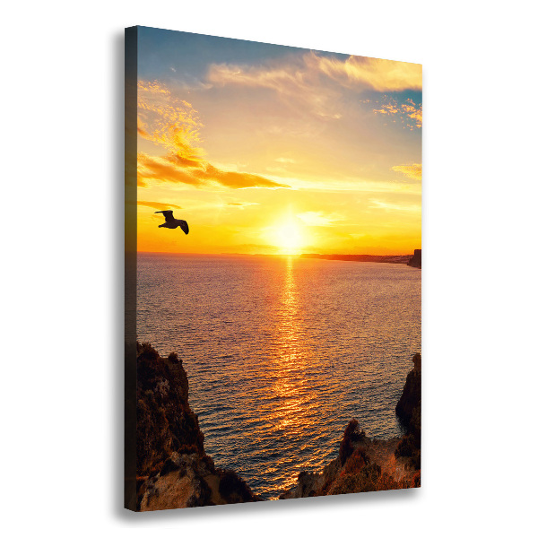 Quadro su tela canvas verticale Mare al tramonto
