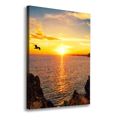 Quadro su tela canvas verticale Mare al tramonto