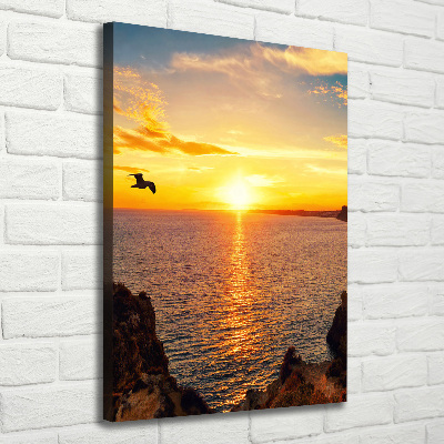 Quadro su tela canvas verticale Mare al tramonto