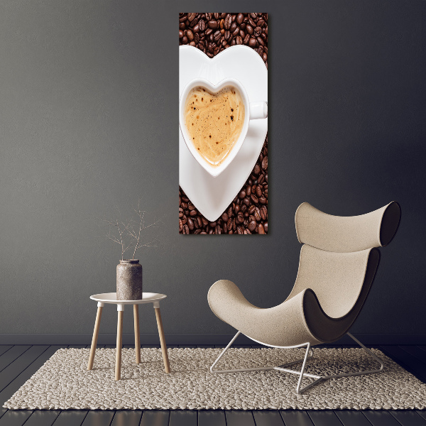 Quadro foto su tela verticale Una tazza di caffè