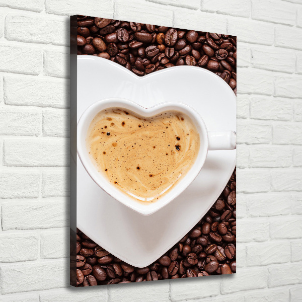 Quadro foto su tela verticale Una tazza di caffè