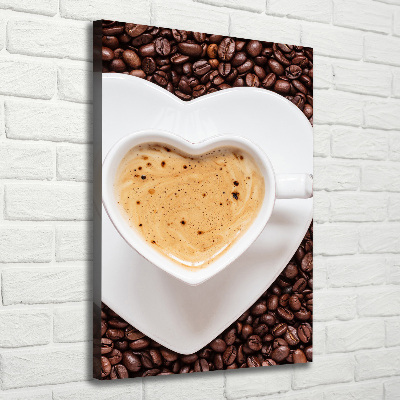 Quadro foto su tela verticale Una tazza di caffè