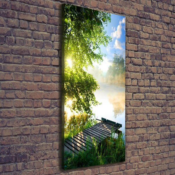 Quadro su tela canvas verticale Molo in legno