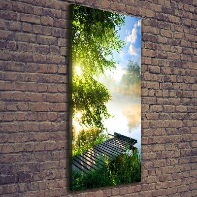 Quadro su tela canvas verticale Molo in legno