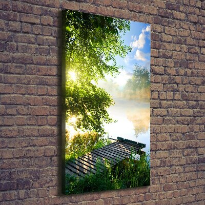 Quadro su tela canvas verticale Molo in legno