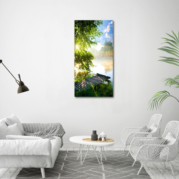 Quadro su tela canvas verticale Molo in legno