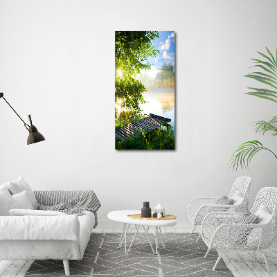 Quadro su tela canvas verticale Molo in legno