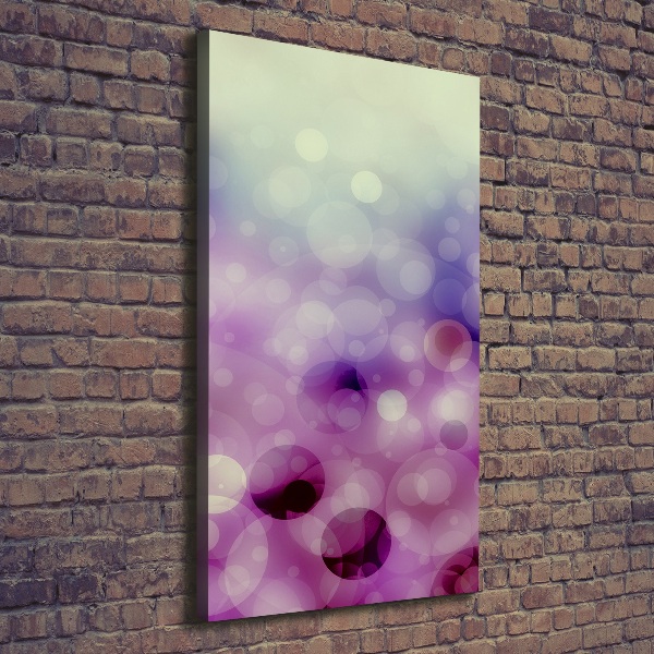 Quadro foto su tela verticale Ruote viola