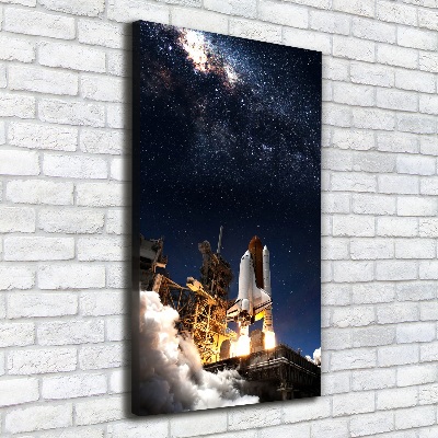 Quadro su tela canvas verticale Decollo del razzo