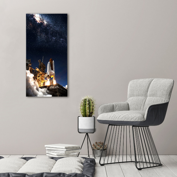 Quadro su tela canvas verticale Decollo del razzo