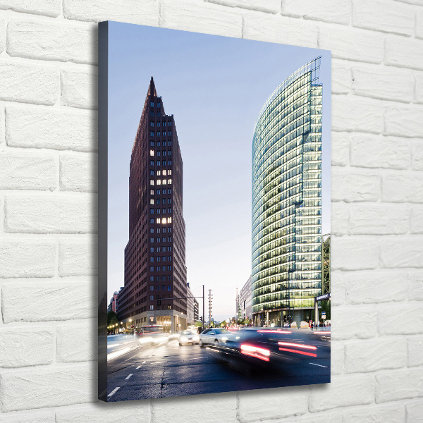 Quadro foto su tela verticale Grattacieli