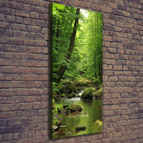 Quadro foto su tela verticale Fiume nella foresta