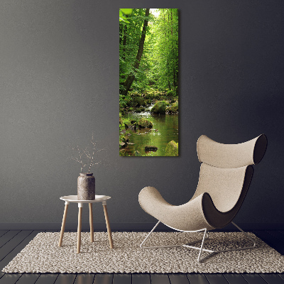 Quadro foto su tela verticale Fiume nella foresta