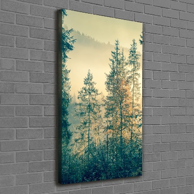 Quadro su tela canvas verticale Nebbia sulla foresta