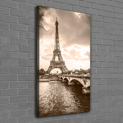 Quadro su tela canvas verticale Torre Eiffel Parigi
