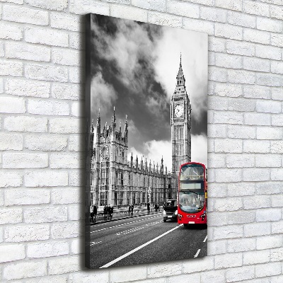 Stampa quadro su tela verticale Big Ben di Londra
