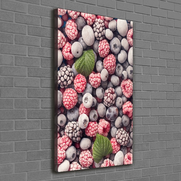 Stampa quadro su tela verticale Frutta congelata