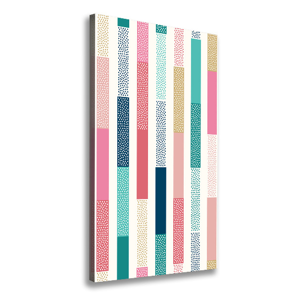 Stampa quadro su tela verticale Strisce colorate