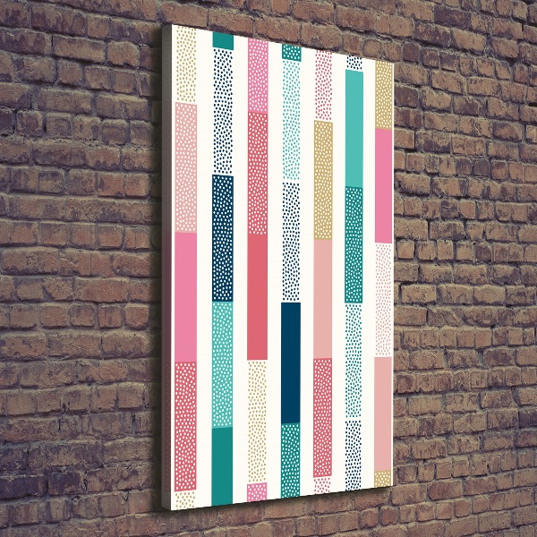 Stampa quadro su tela verticale Strisce colorate