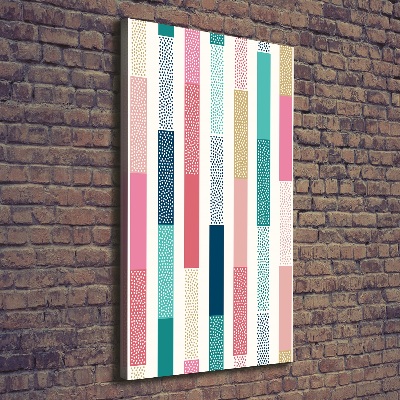 Stampa quadro su tela verticale Strisce colorate