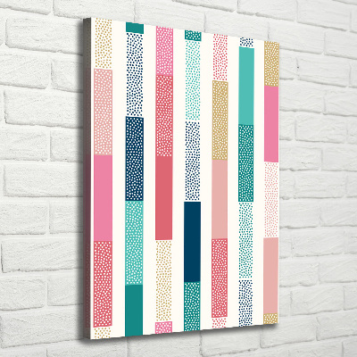 Stampa quadro su tela verticale Strisce colorate