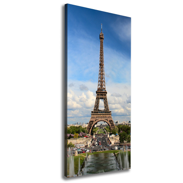Quadro foto su tela verticale Torre Eiffel Parigi