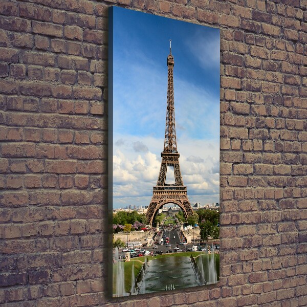 Quadro foto su tela verticale Torre Eiffel Parigi