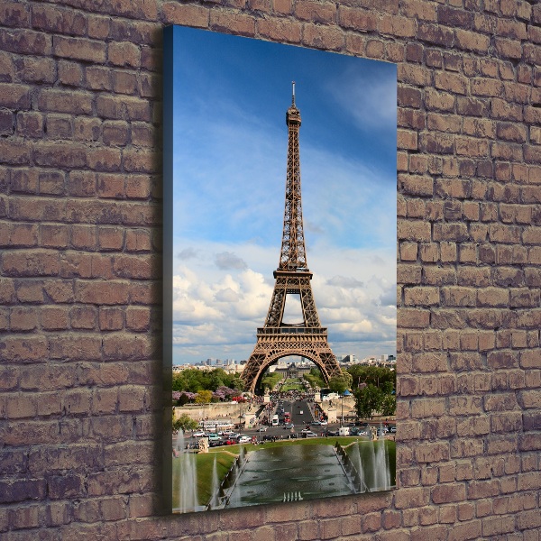 Quadro foto su tela verticale Torre Eiffel Parigi