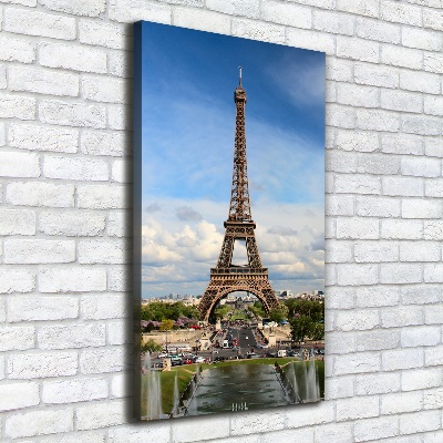 Quadro foto su tela verticale Torre Eiffel Parigi