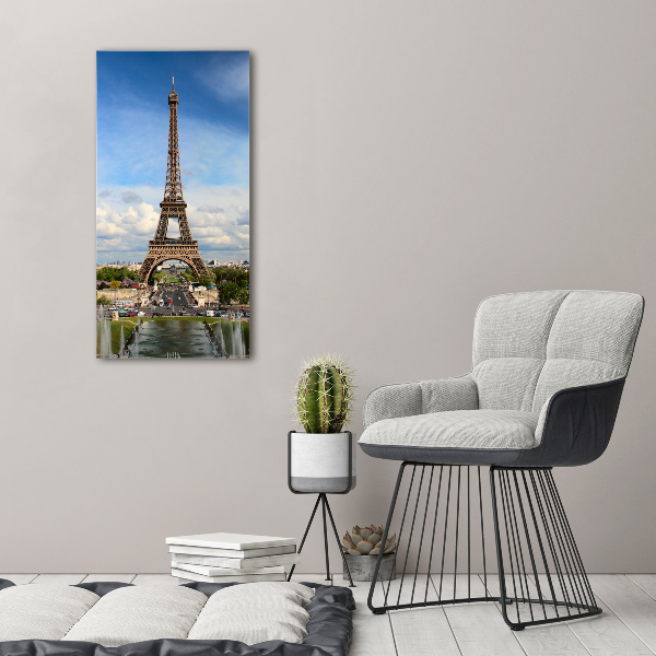 Quadro foto su tela verticale Torre Eiffel Parigi
