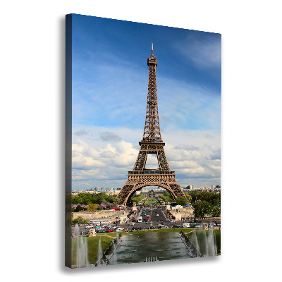 Quadro foto su tela verticale Torre Eiffel Parigi